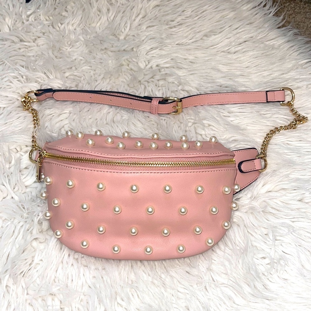 Pink beaded Fanny pack